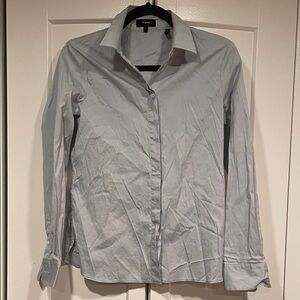 Theory Light Blue Fitted Slim Shirt Size Small